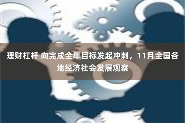 理财杠杆 向完成全年目标发起冲刺，11月全国各地经济社会发展观察